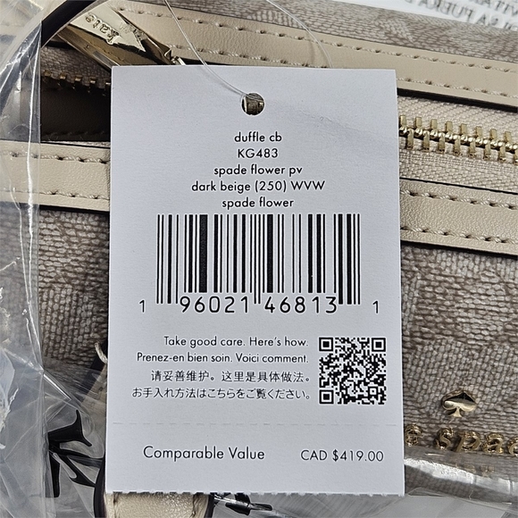 KATE SPADE DUFFLE WOMEN'S CROSSBODY - Picture 6 of 6